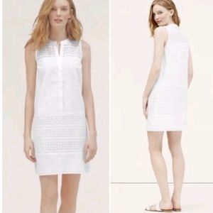 Loft Eyelet Fit and Flare Dress